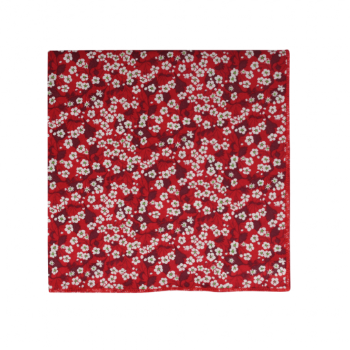 pochette de costume liberty rouge