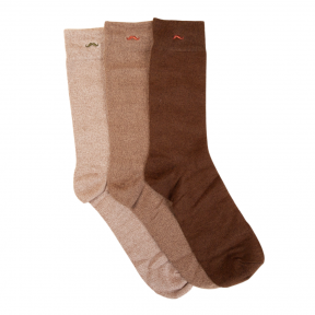 Pack 3 paires de chaussettes - Chiné brun et écru