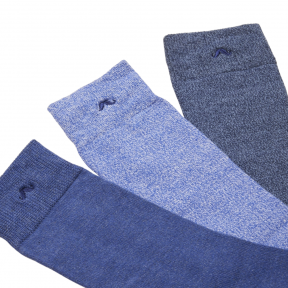 Pack 3 paires de chaussettes - Chiné bleu M.Moustache