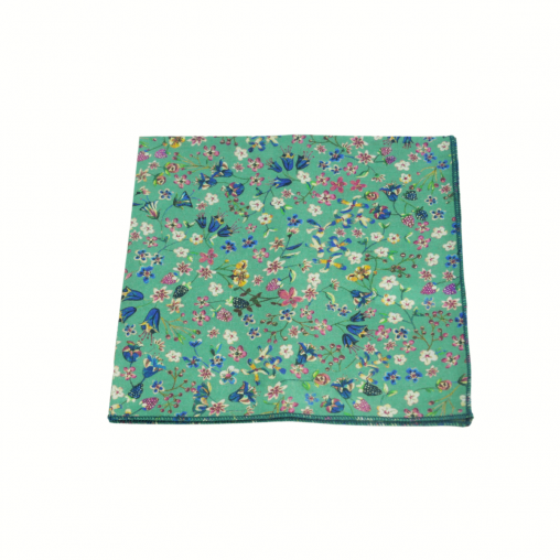 Pochette de costume liberty Donna vert Gentille Alouette