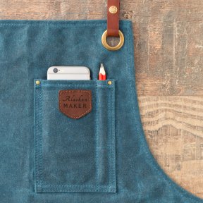 Tablier n°547 bleu denim poche